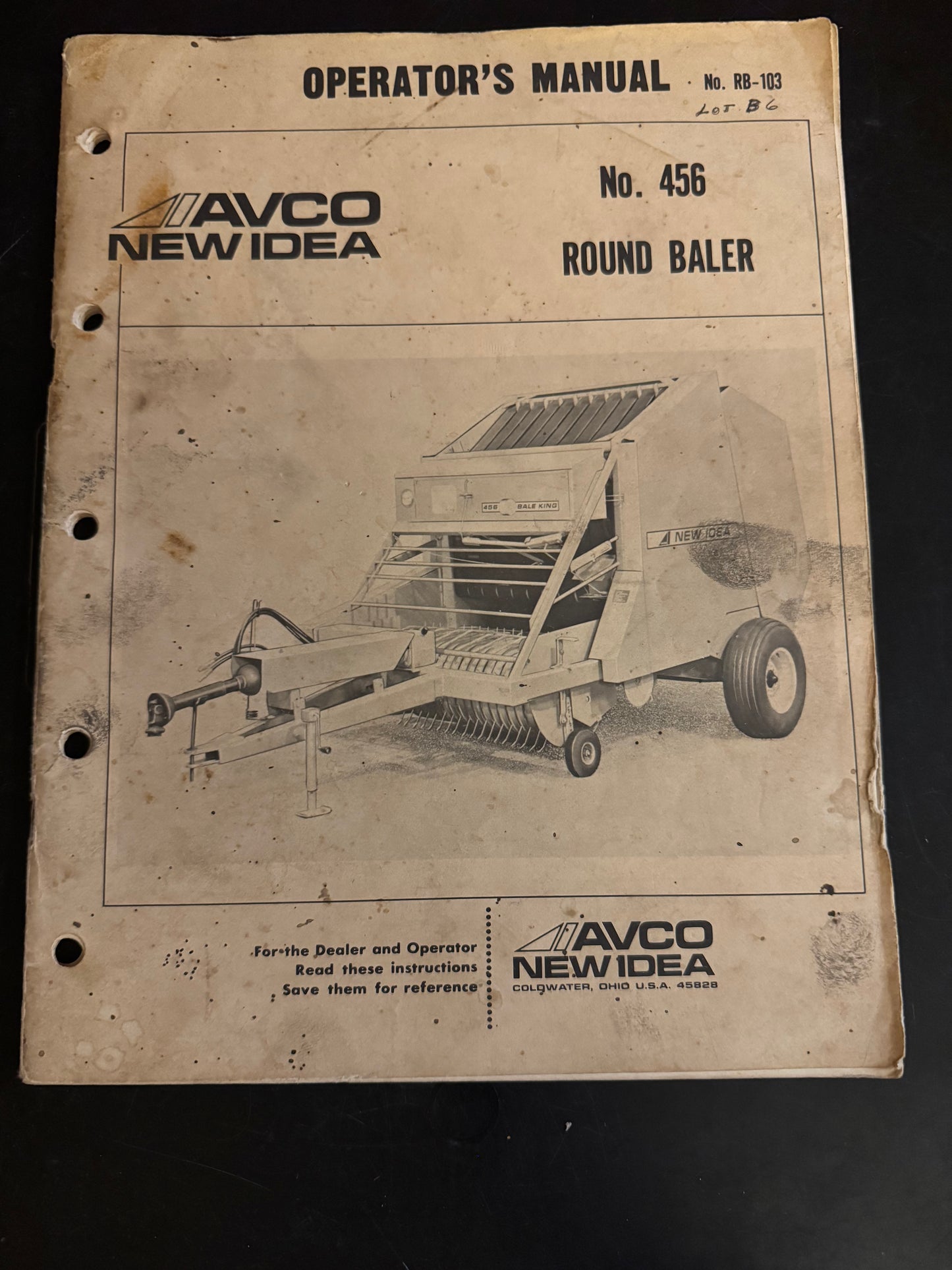New Idea _ No. 456 Round Baler _ Operator’s Manual