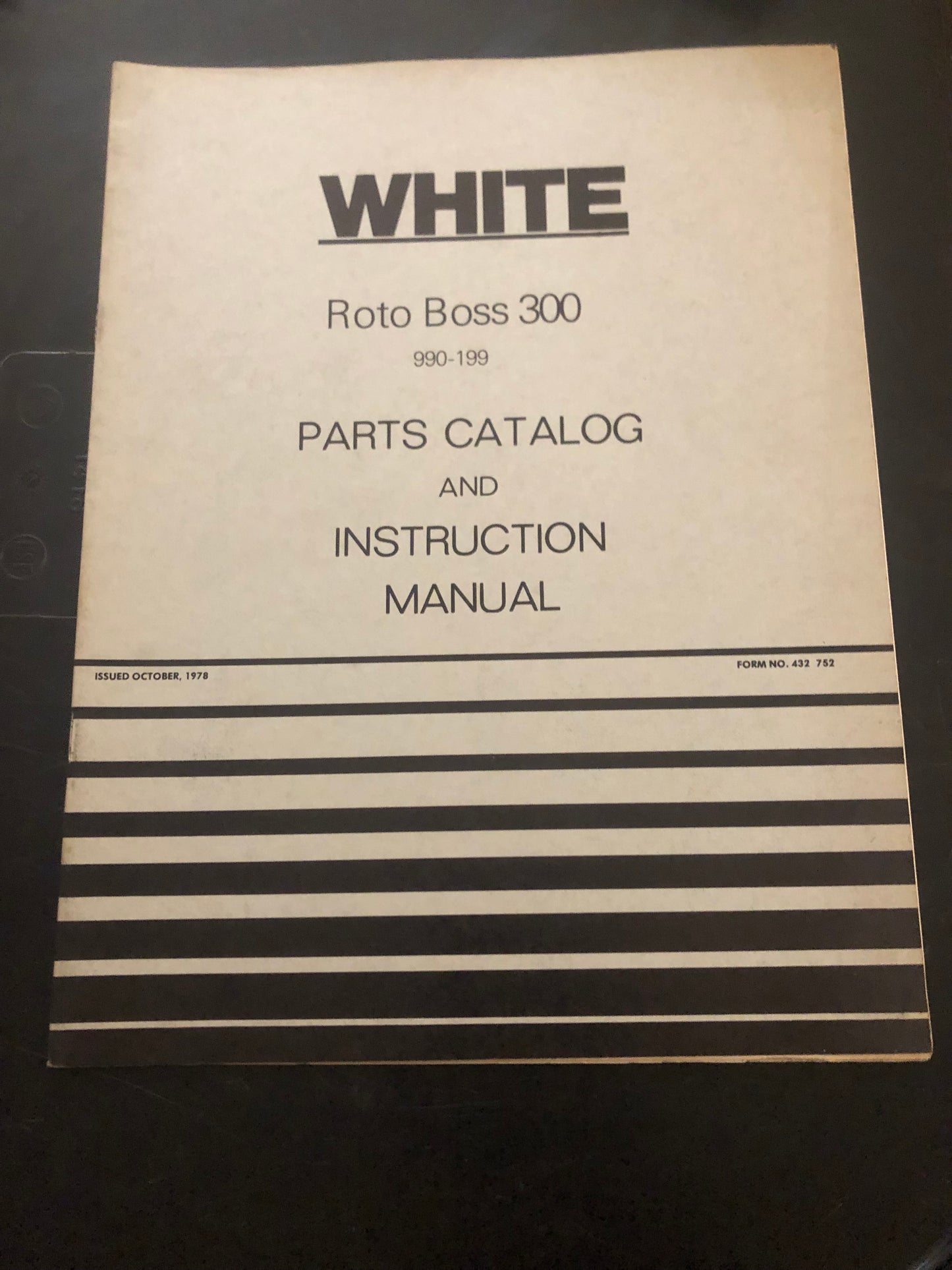 White _ Roto Boss 300 _ Parts Catalog & Instruction Manual