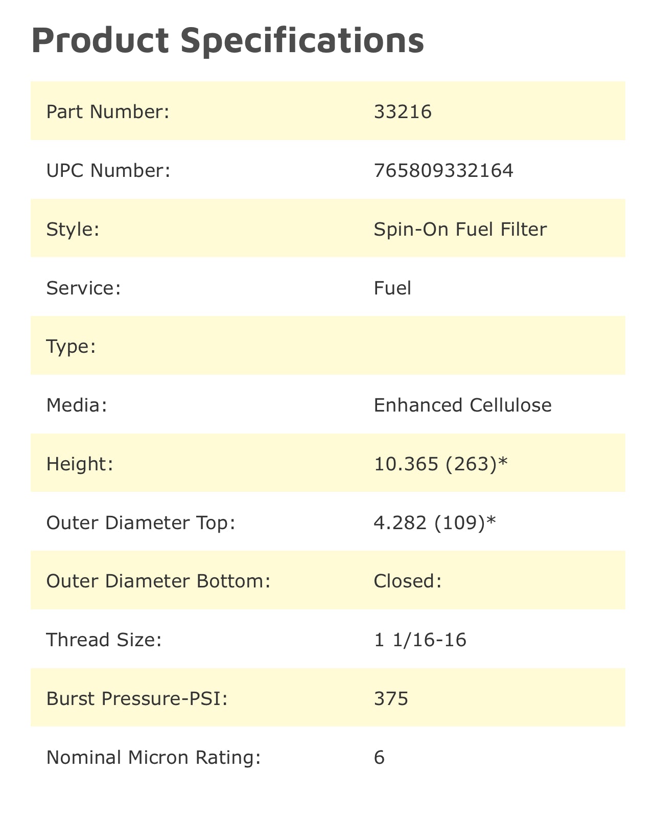 NAPA 3216 Fuel Filter