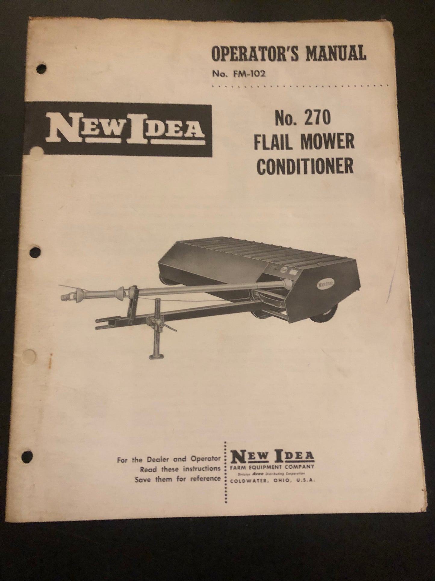 New Idea _ no 270 Flail Mower Conditioner FM-102 _ Operator’s Manual