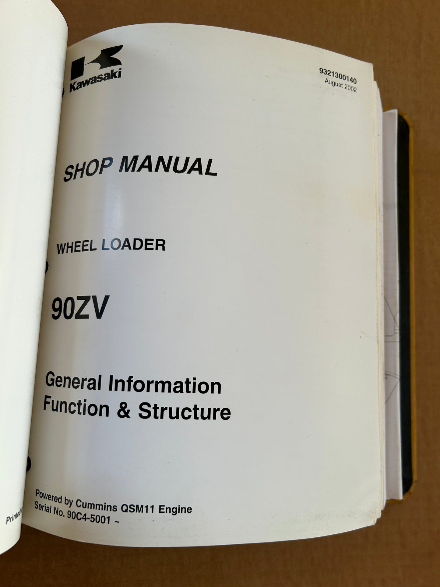 Kawasaki _ 90ZV Wheel Loader _ Binder