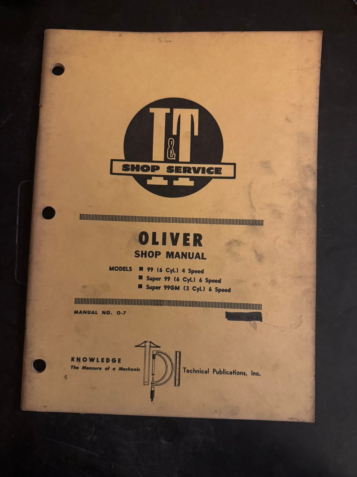 I&T _ Oliver Models 99, Super 99 & Super 99GM _ Shop Manual O-7