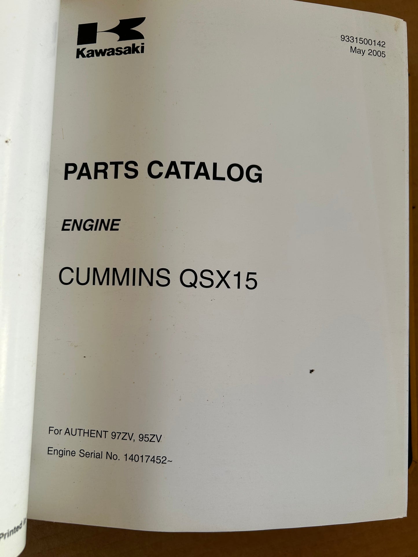 Kawasaki _ 95ZV Wheel Loader _ Binder