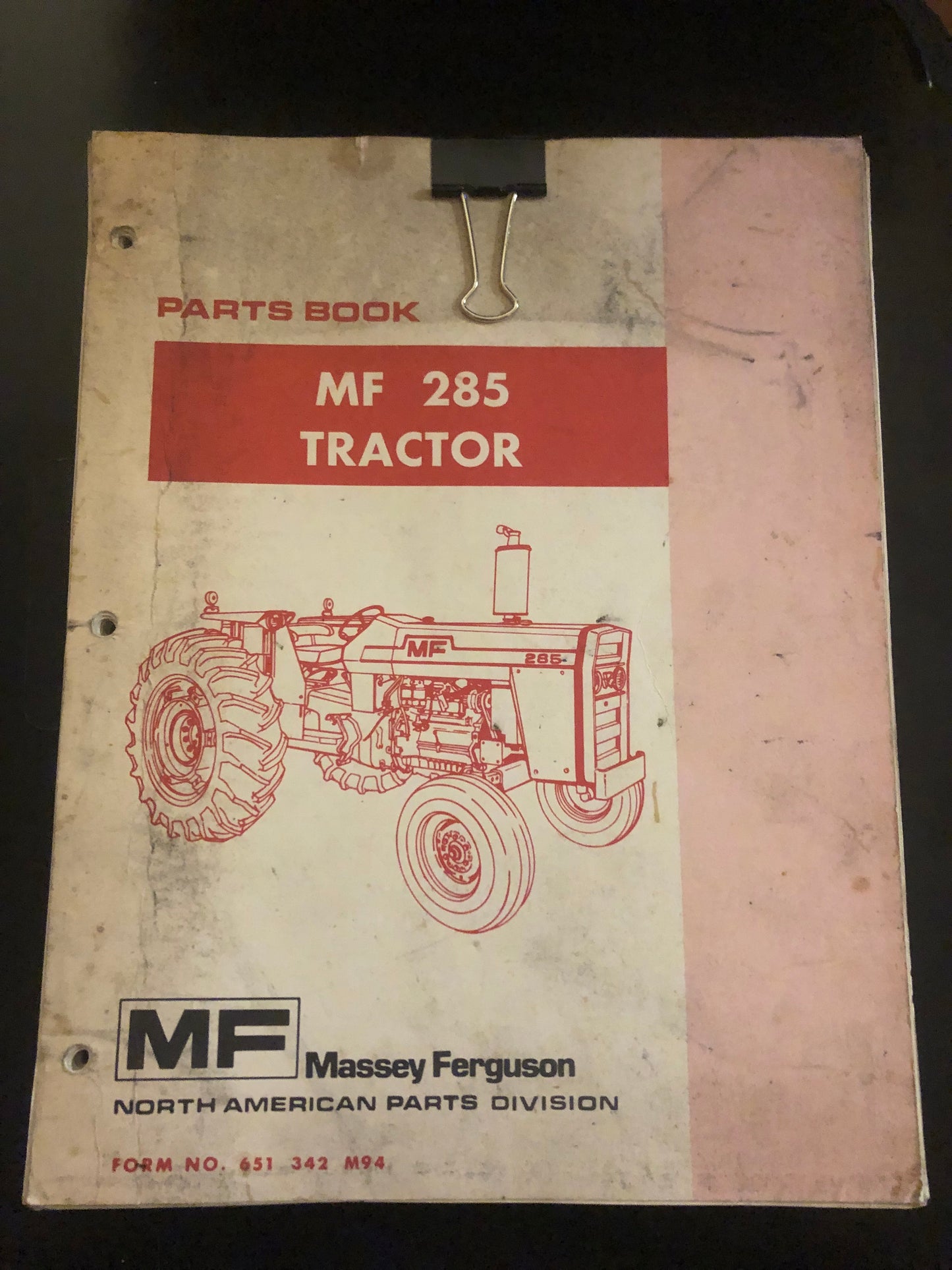 Massey Ferguson _ MF 285 Tractor _ Parts Book Form 651 342 M94