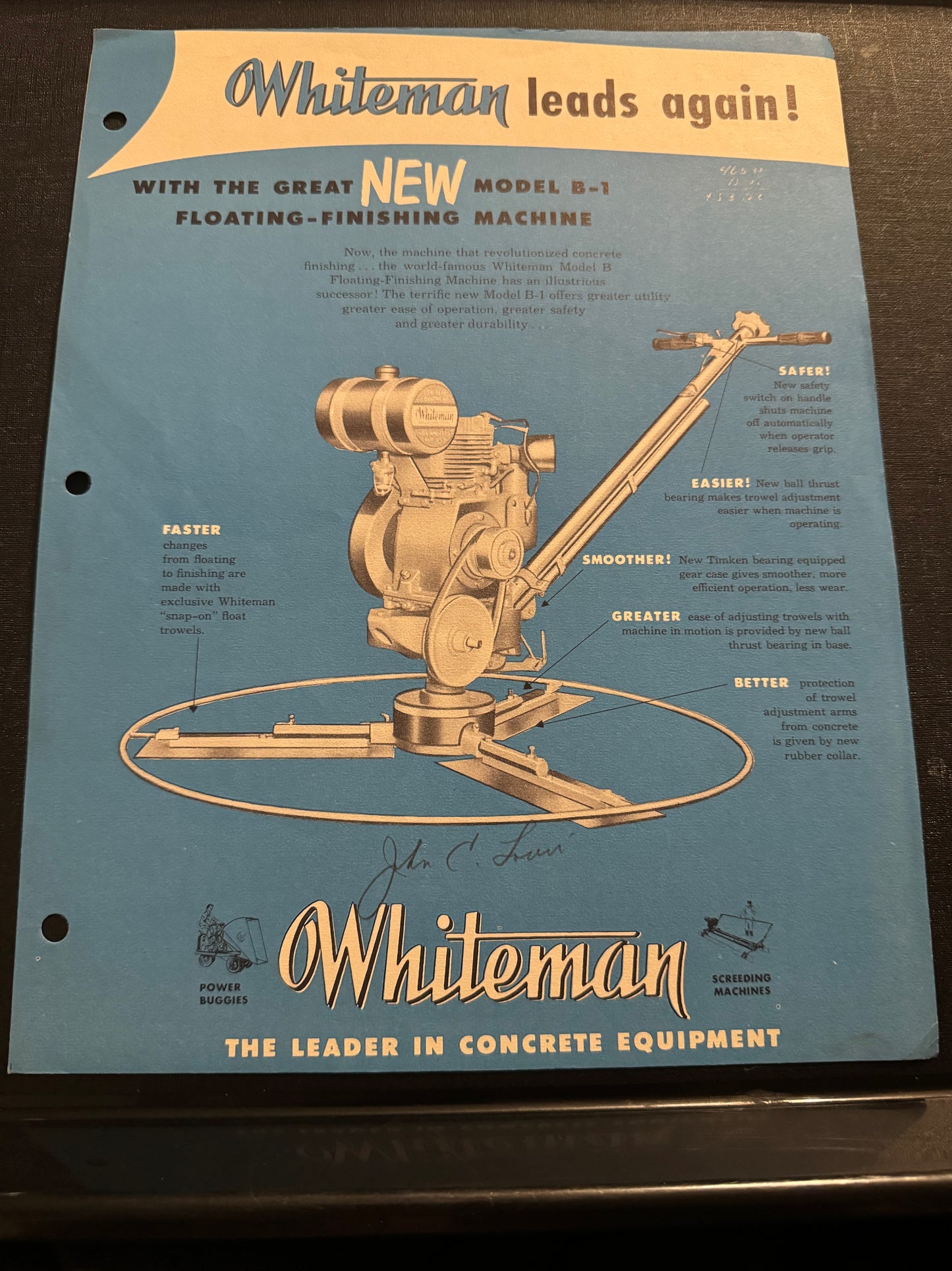 Whiteman _ model B-1 Floating-Finishing Machine