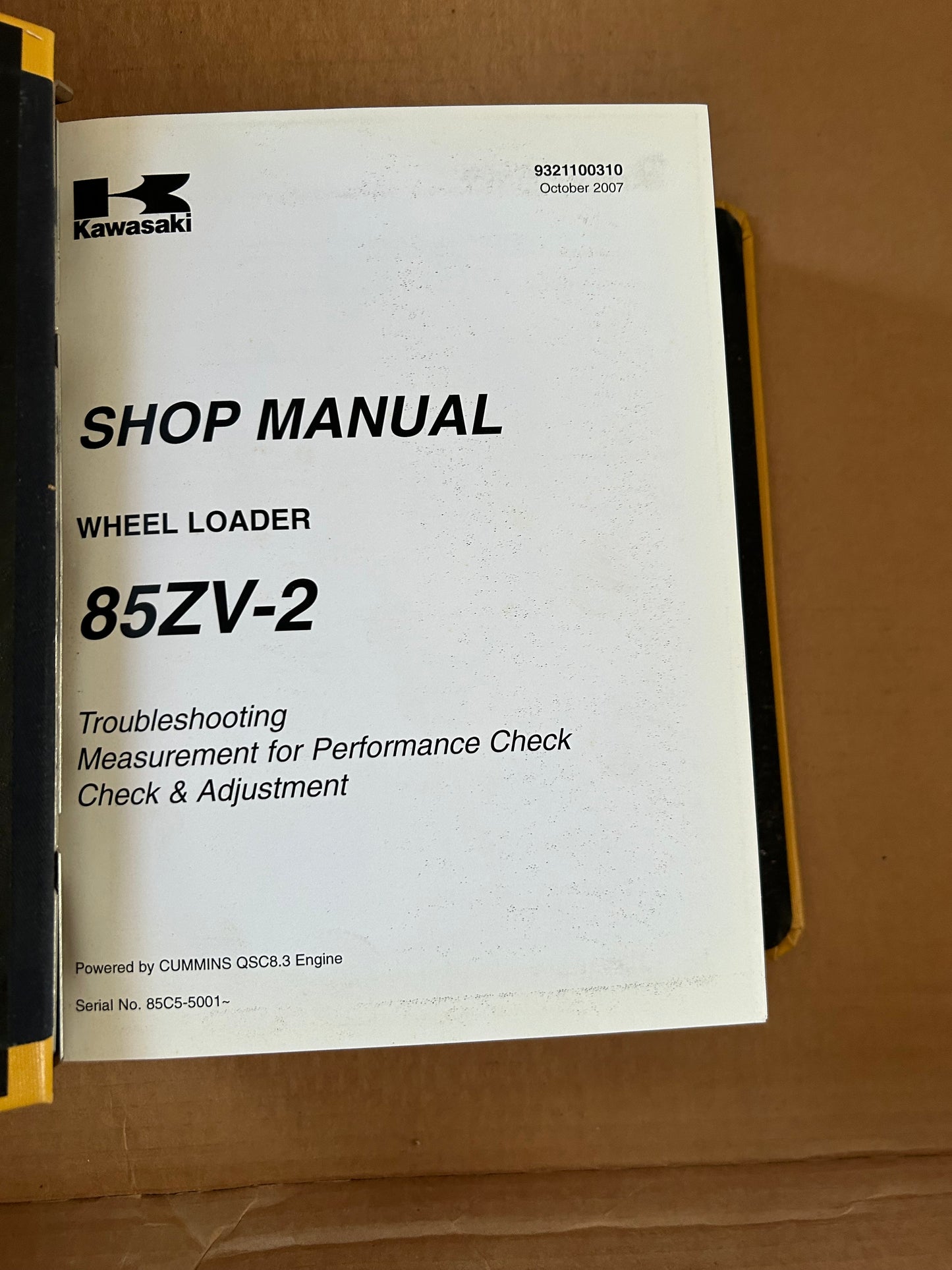 Kawasaki _ 85ZV-2 Wheel Loader _ Binder