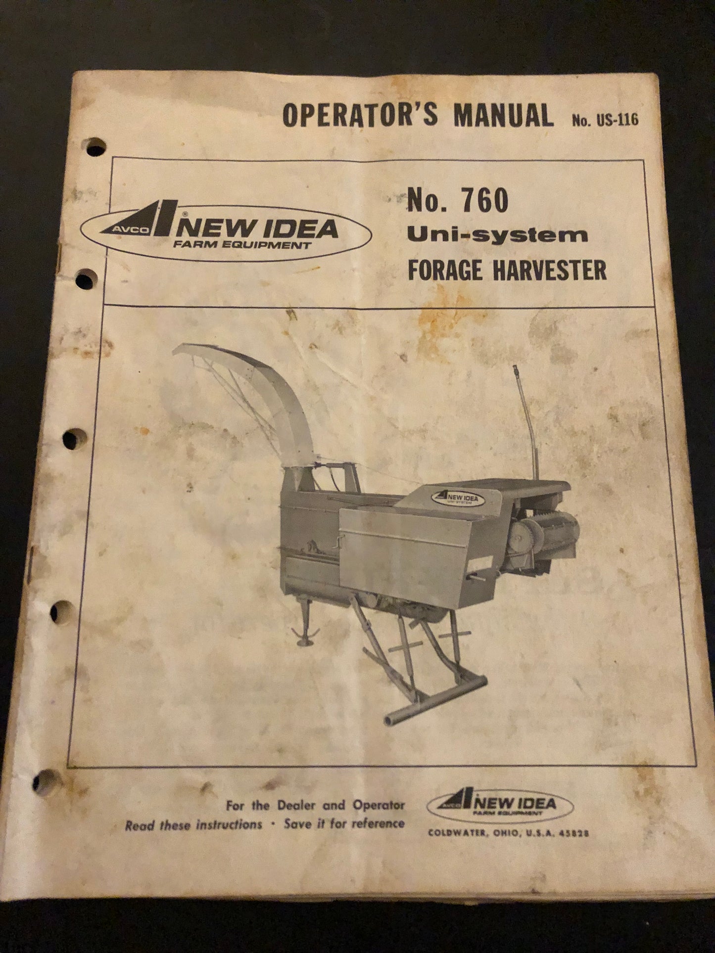 New Idea _ no 760 Uni-system Forage Harvester _ Operator’s Manual