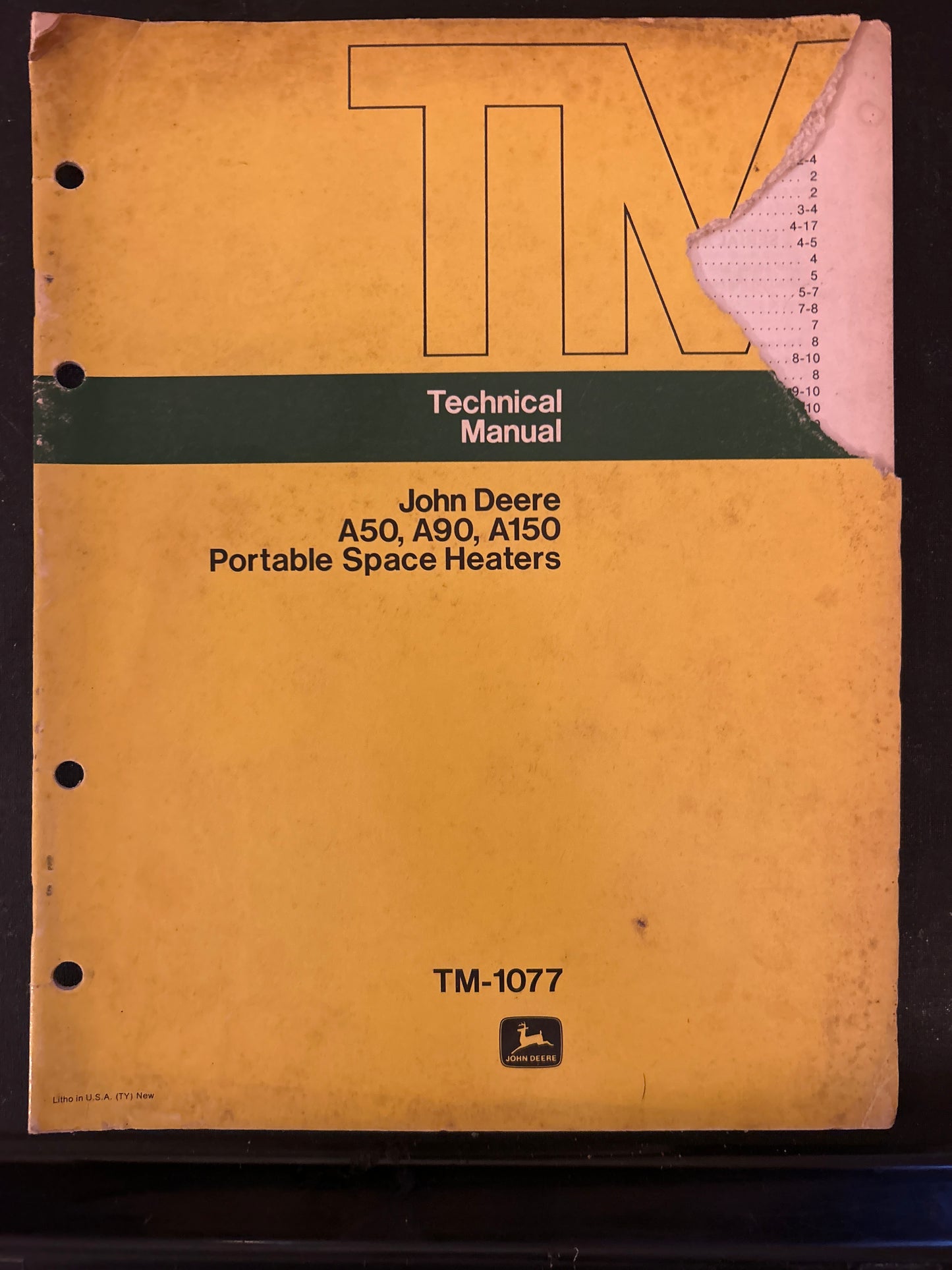 John Deere _ A50, A90 & A150 Portable Sace Heaters _ Technical Manual