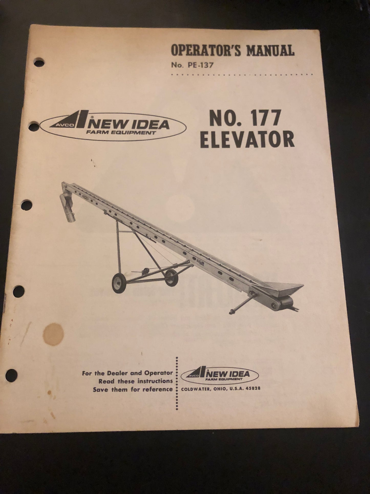 New Idea _ no 177 Elevator _ Operator’s Manual