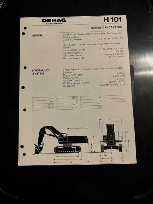 Demag _ H101 Hydraulic Excavator