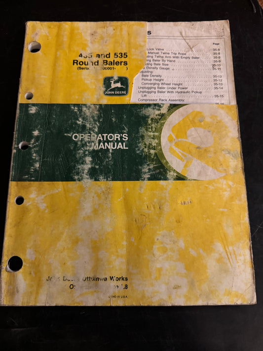 John Deere _ 435 & 535 Round Balers _ Operator’s Manual
