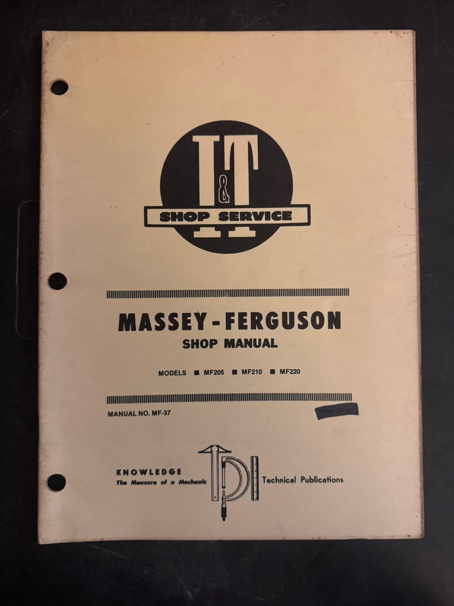 I&T _ Massey-Ferguson Models MF205, MF210 & MF220 _ Shop Manual MF-37