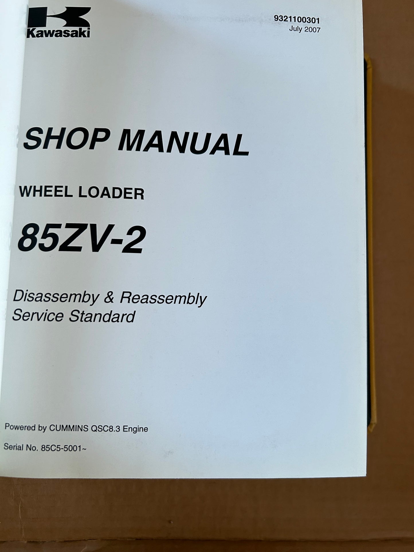 Kawasaki _ 85ZV-2 Wheel Loader _ Binder