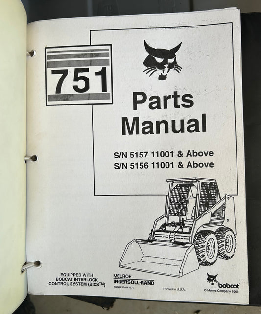 Bobcat _ 751 Skid Loader Manual Binder