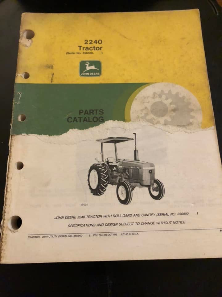 John Deere _ 2240 Tractor _ Parts Catalog