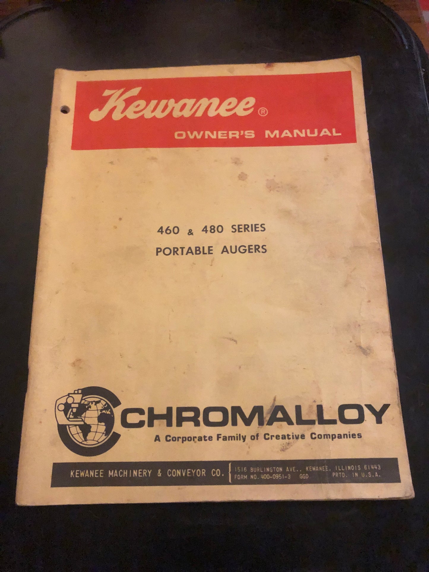 Kewanee _ 460 & 480 Series Portable Augers _ Owner’s Manual