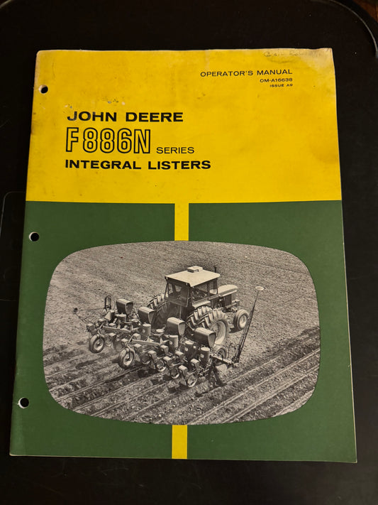 John Deere _ F886N Integral Listers _ Operator’s Manual OM-A16338 A9