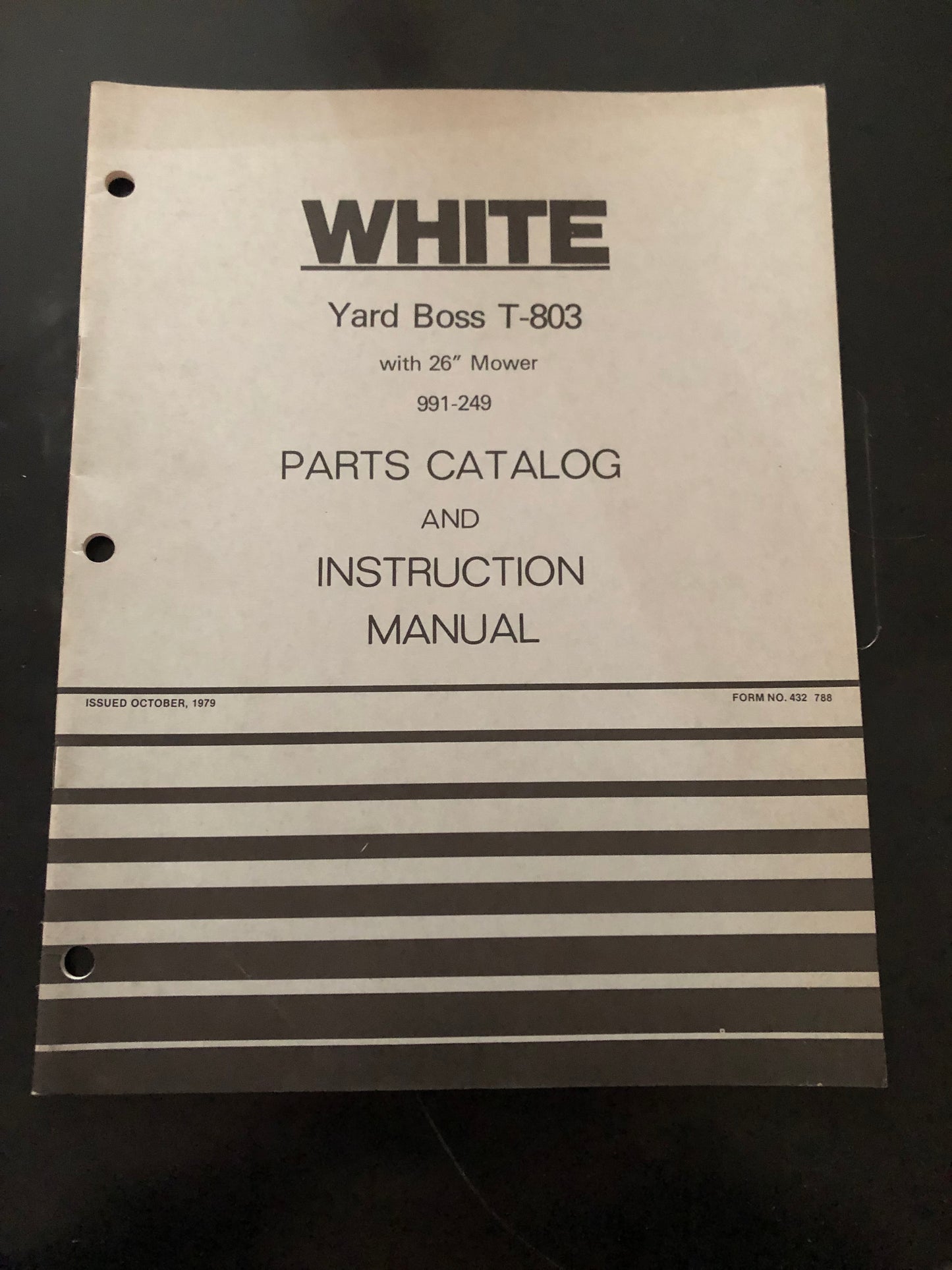 White _ Yard Boss T-803 _ Parts Catalog & Instruction Manual