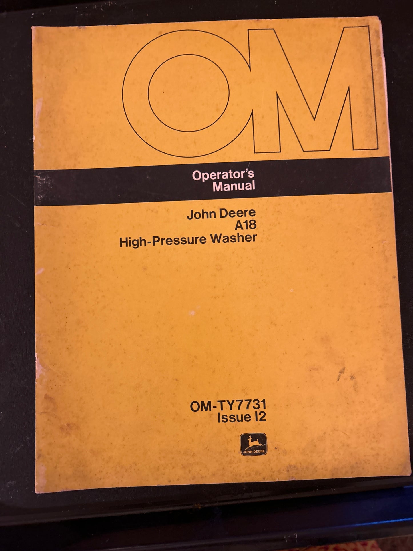 John Deere _ A18 High-Pressure Washer _ Operator’s Manual OM-TY7731 Issue I2