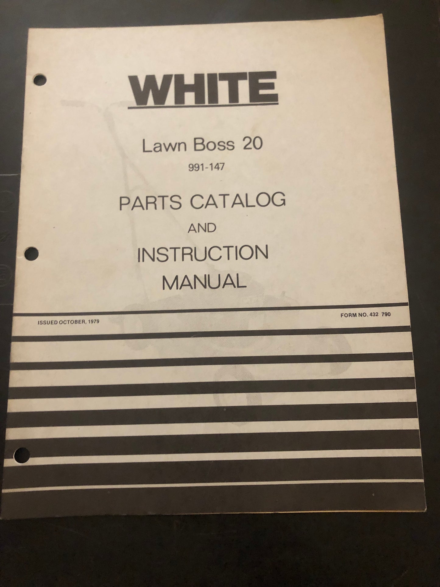 White _ Lawn Boss 20 _ Parts Catalog & Instruction Manual