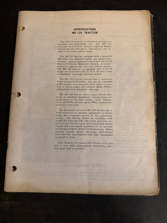 Massey Ferguson _ MF 135 Tractor _  Manual