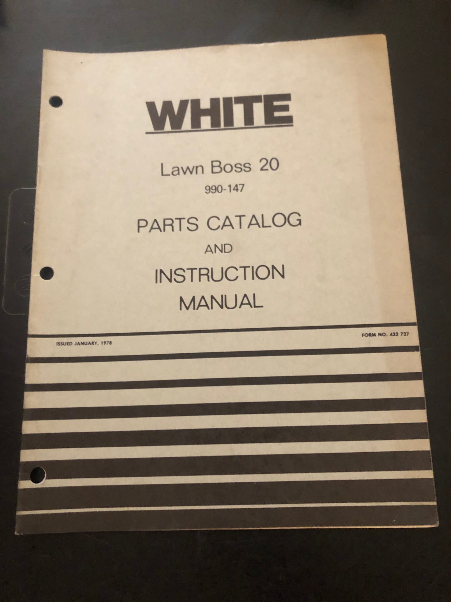 White _ Lawn Boss 20 _ Parts Catalog & Instruction Manual