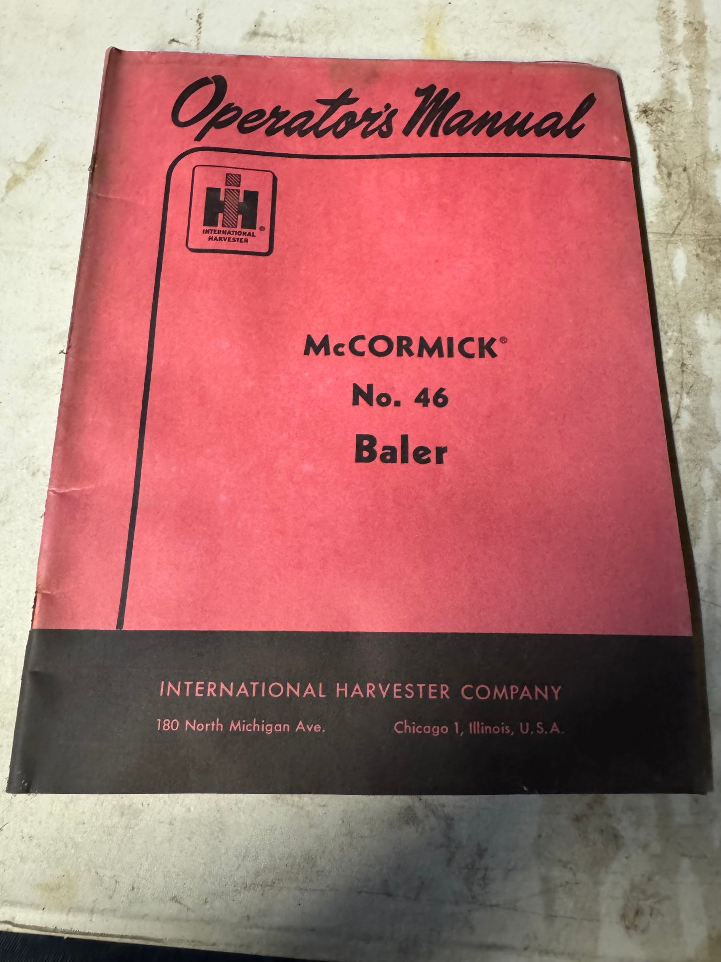 IH _ McCormick No.46 Baler _ Operator’s Manual