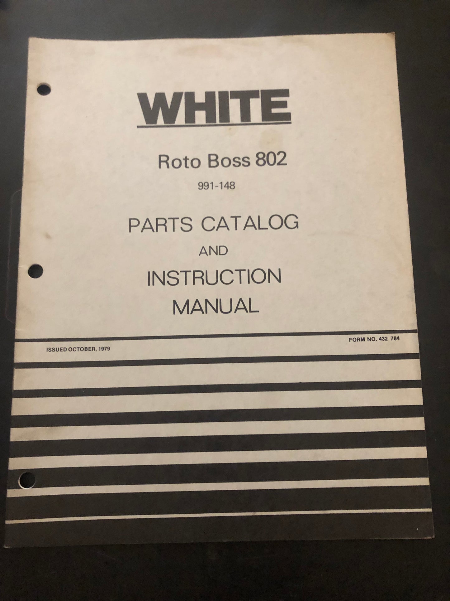 White _ Roto Boss 802 _ Parts Catalog & Instruction Manual