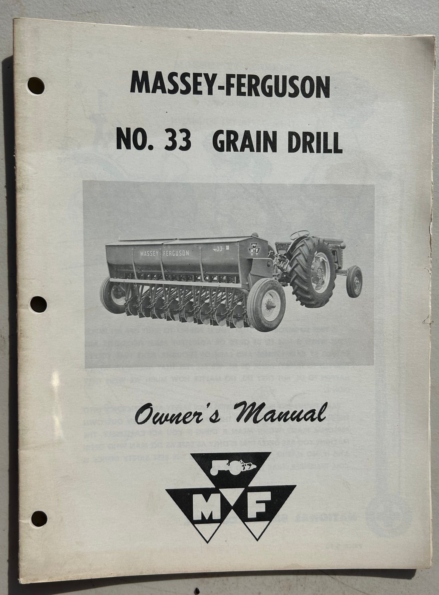 Massey Ferguson MF 33 Grain Drill _ Manuals