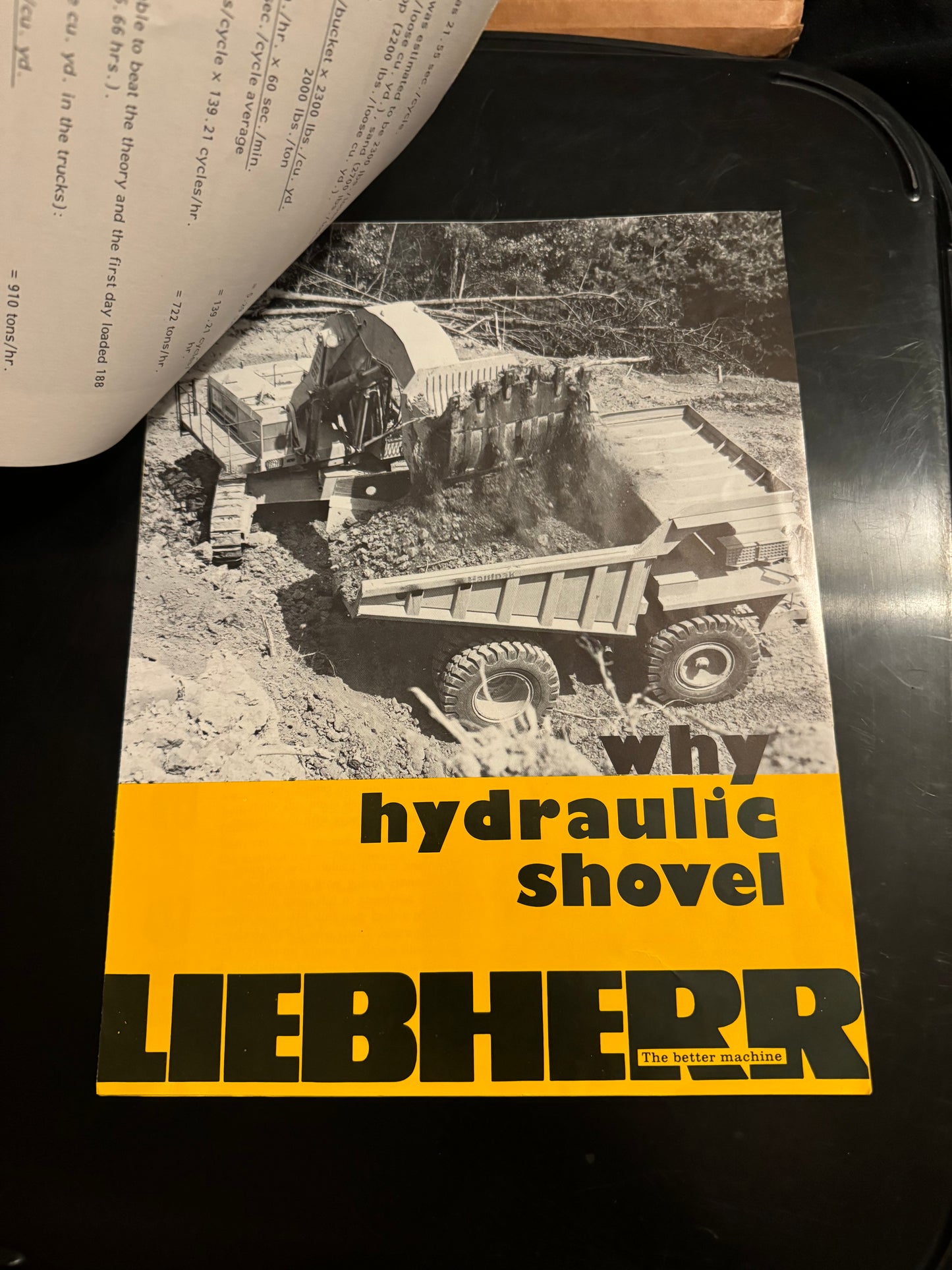 Liebherr _ R 965 series B HD Hydraulic Shovel _ Job Report # 105 R 981 Shovel _ Vintage Literature