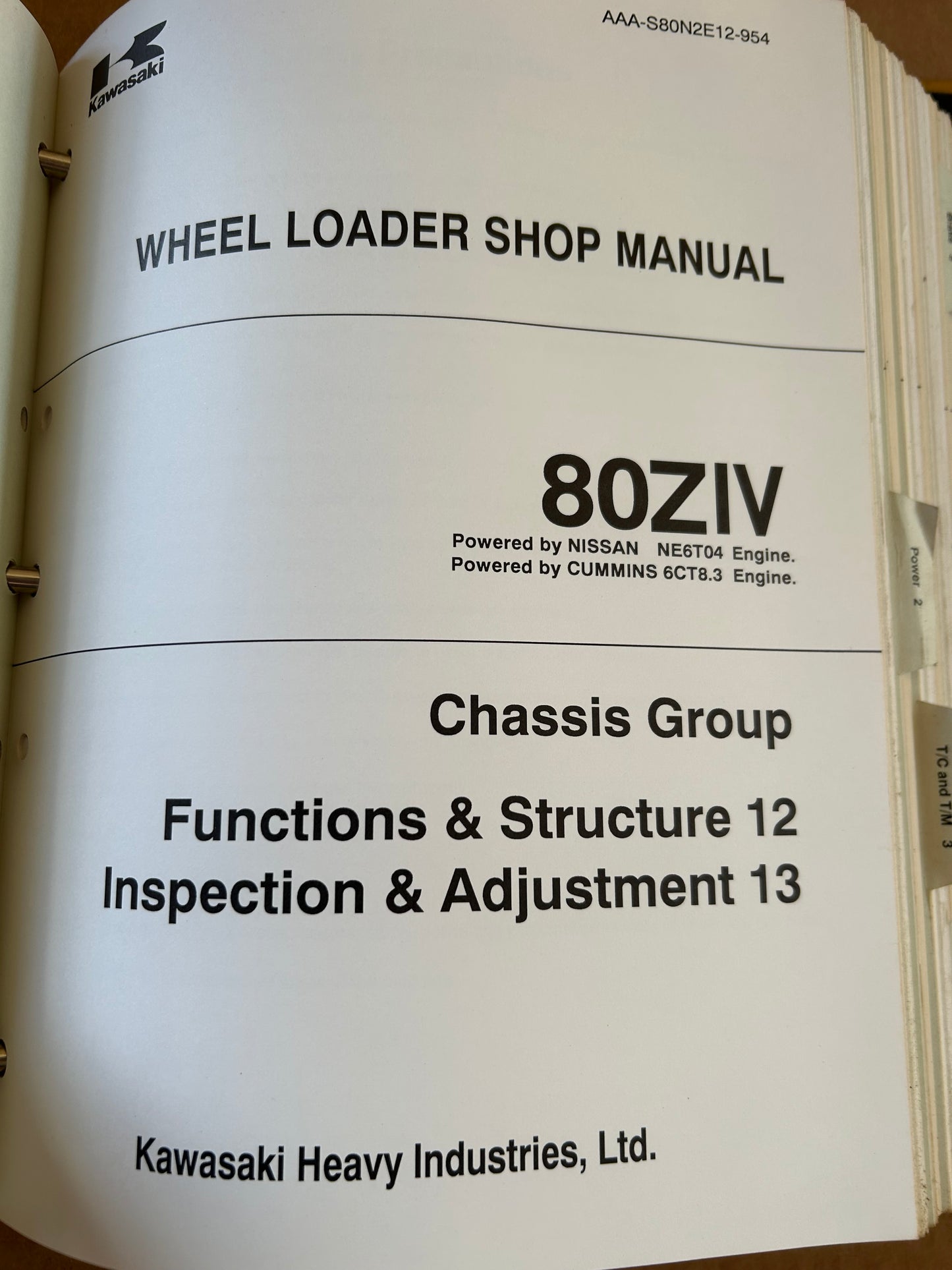 Kawasaki _ 80ZIV Wheel Loader _ Binder