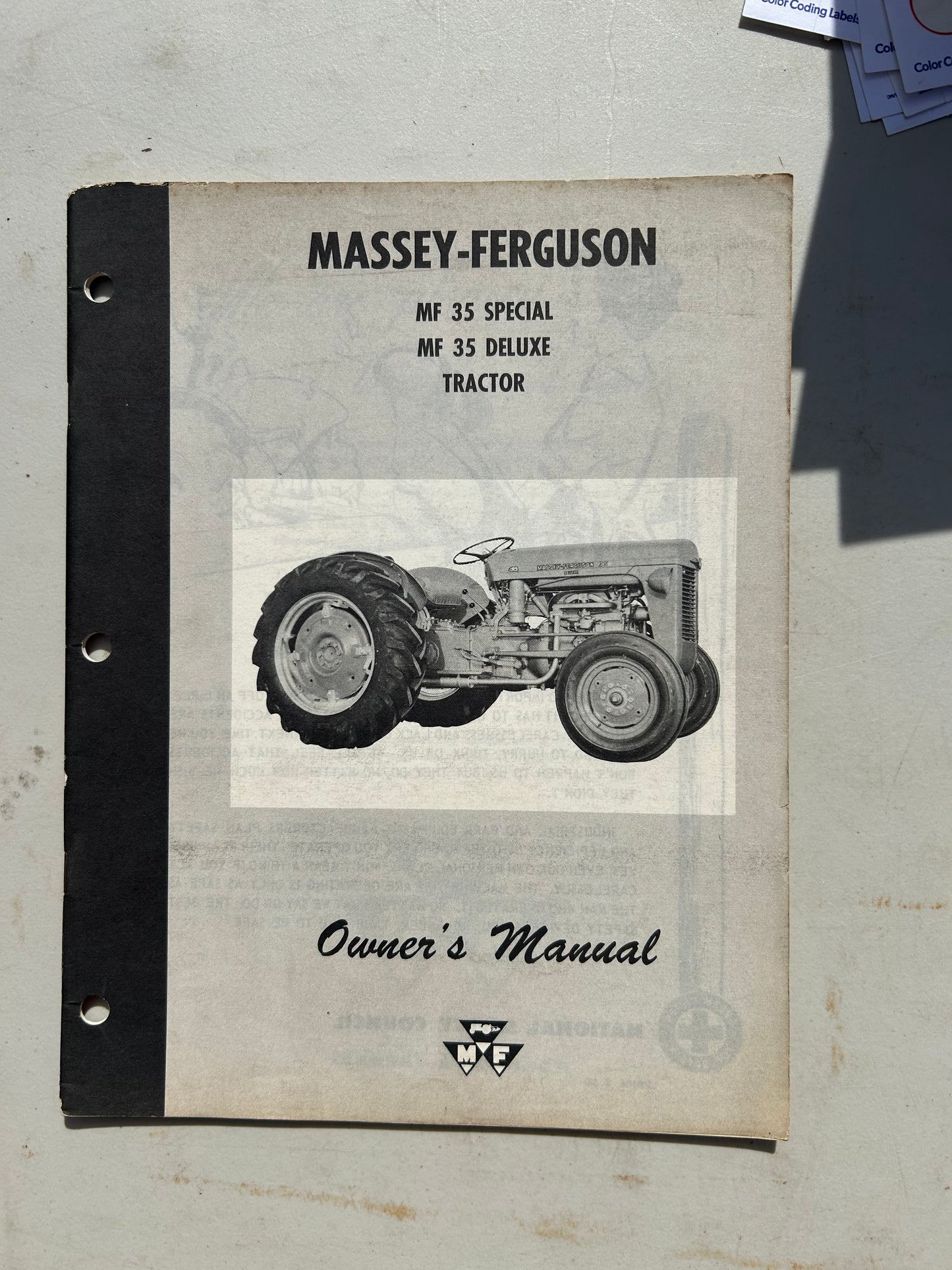 Massey Ferguson MF 35 Special  & 35 Deluxe Tractor _ Owner’s Manual