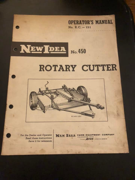 New Idea _ no 450 Rotary Cutter _ Operator’s Manual