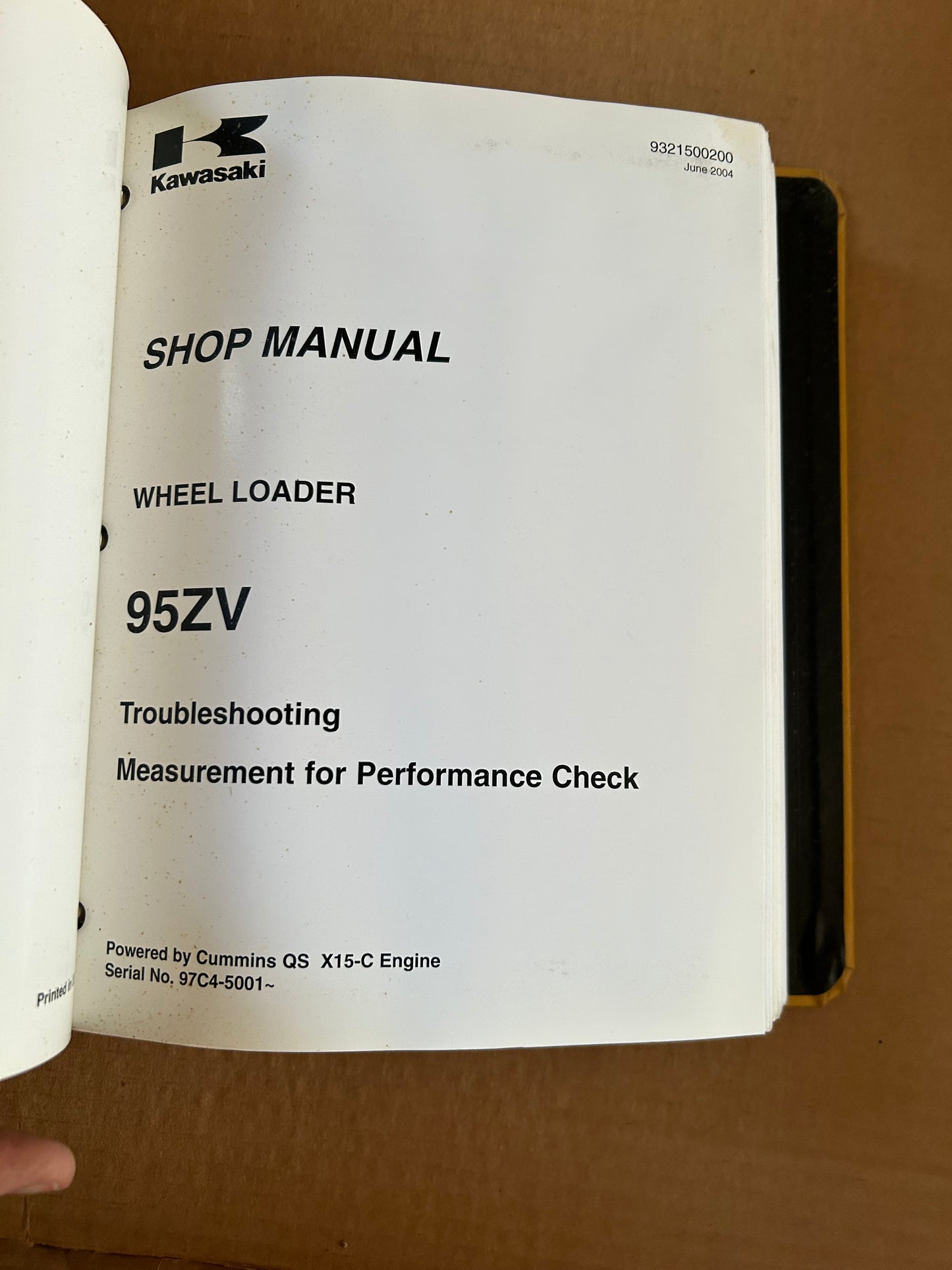 Kawasaki _ 95ZV Wheel Loader _ Binder