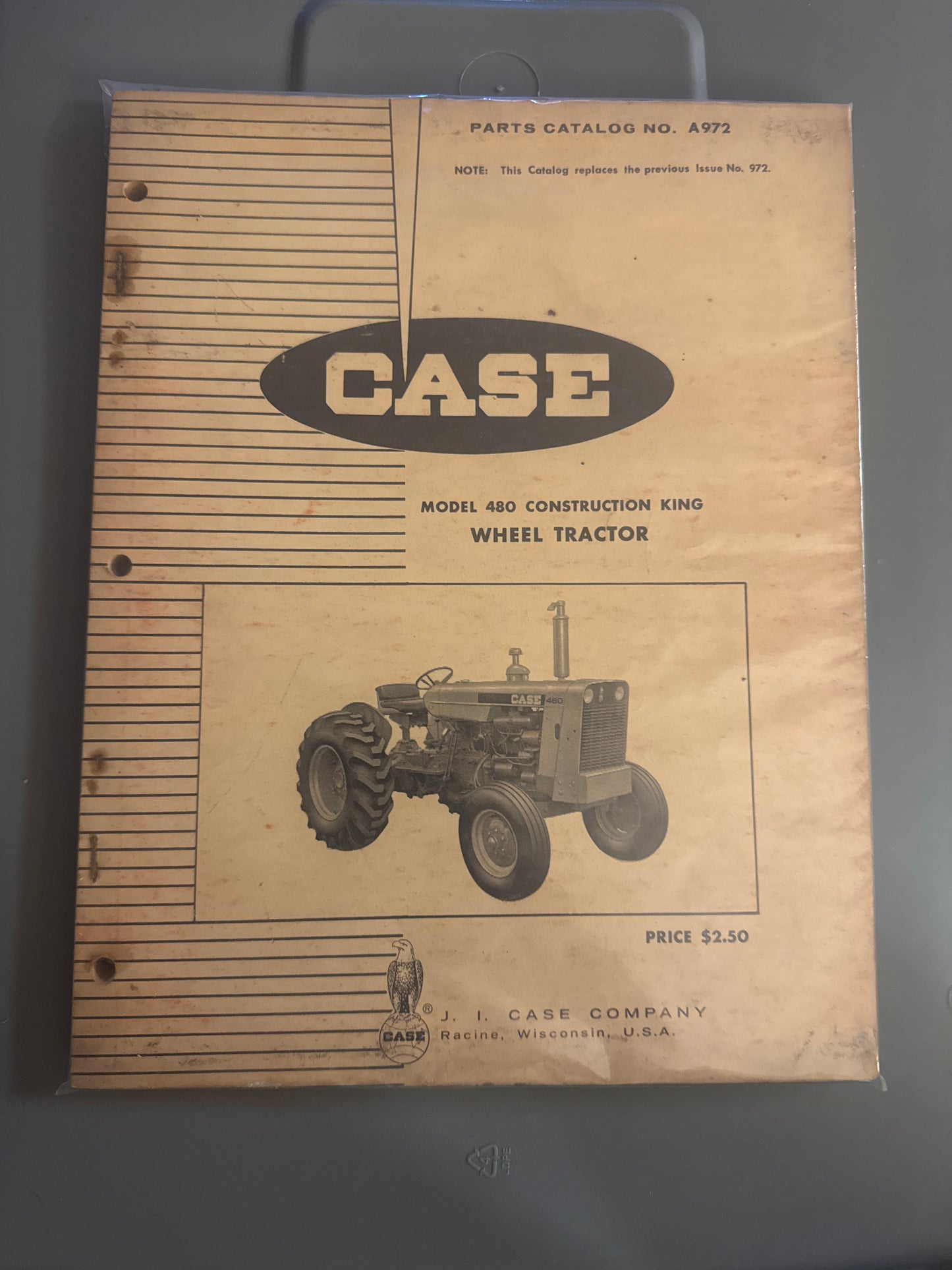 Case _ Model 480 Construction King Wheel Tractor _ Parts Catalog No. A972