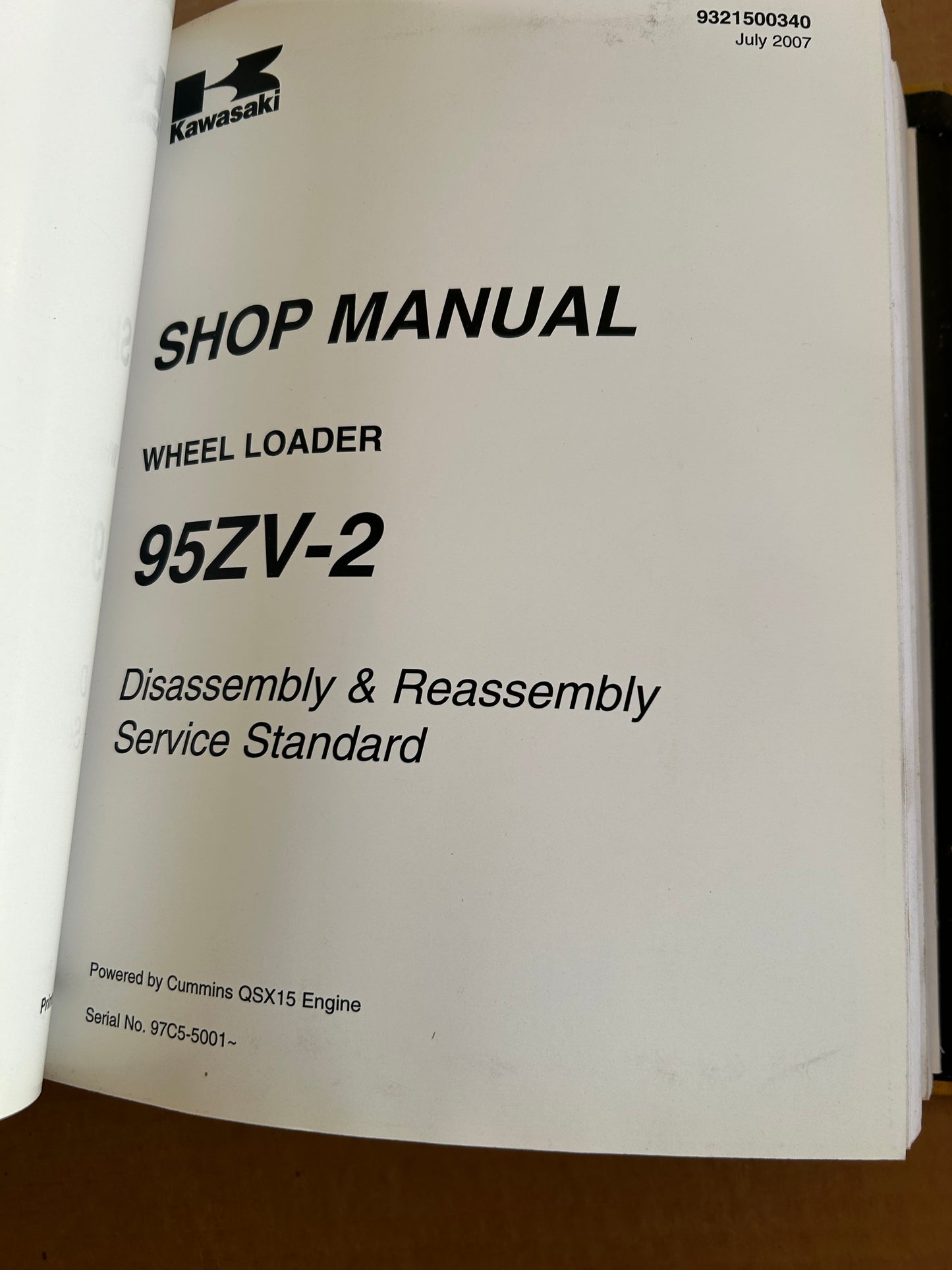Kawasaki _ 95ZV2 Wheel Loader _ Binder