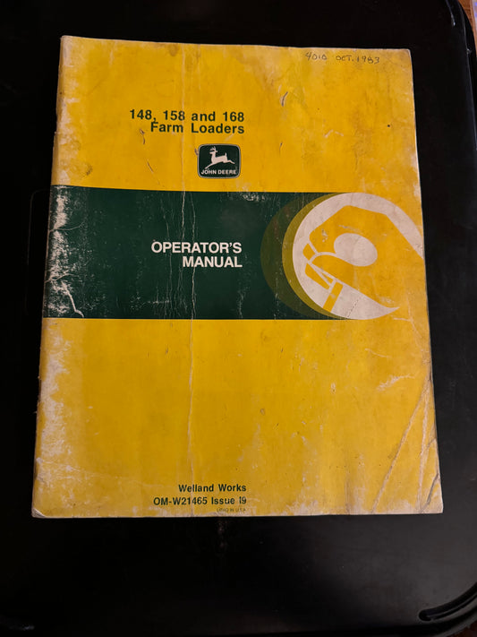 John Deere _ 148, 158 & 168 Farm Loaders _ Operator’s Manual