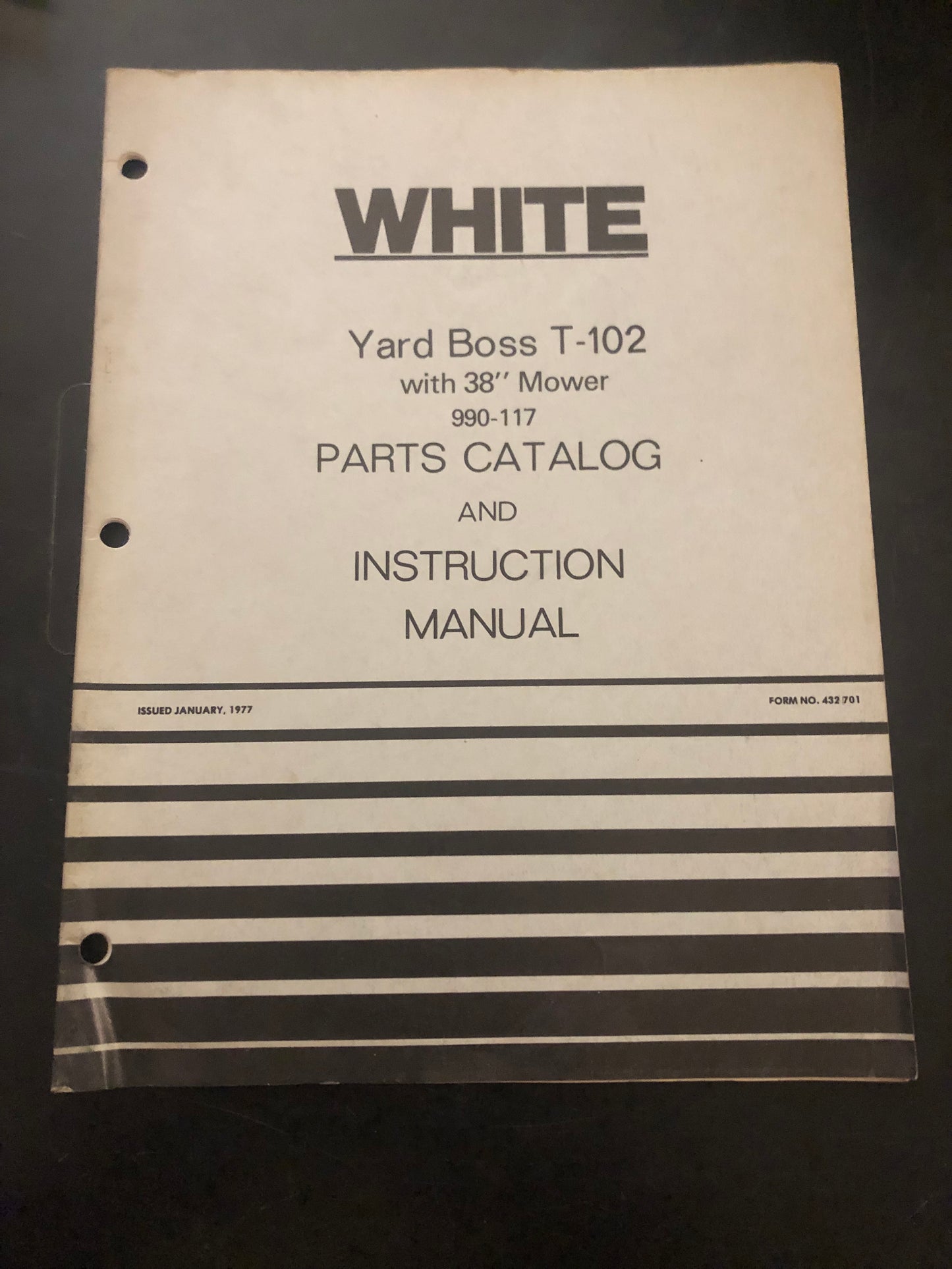 White _ Yard Boss T-102 _ Parts Catalog & Instruction Manual