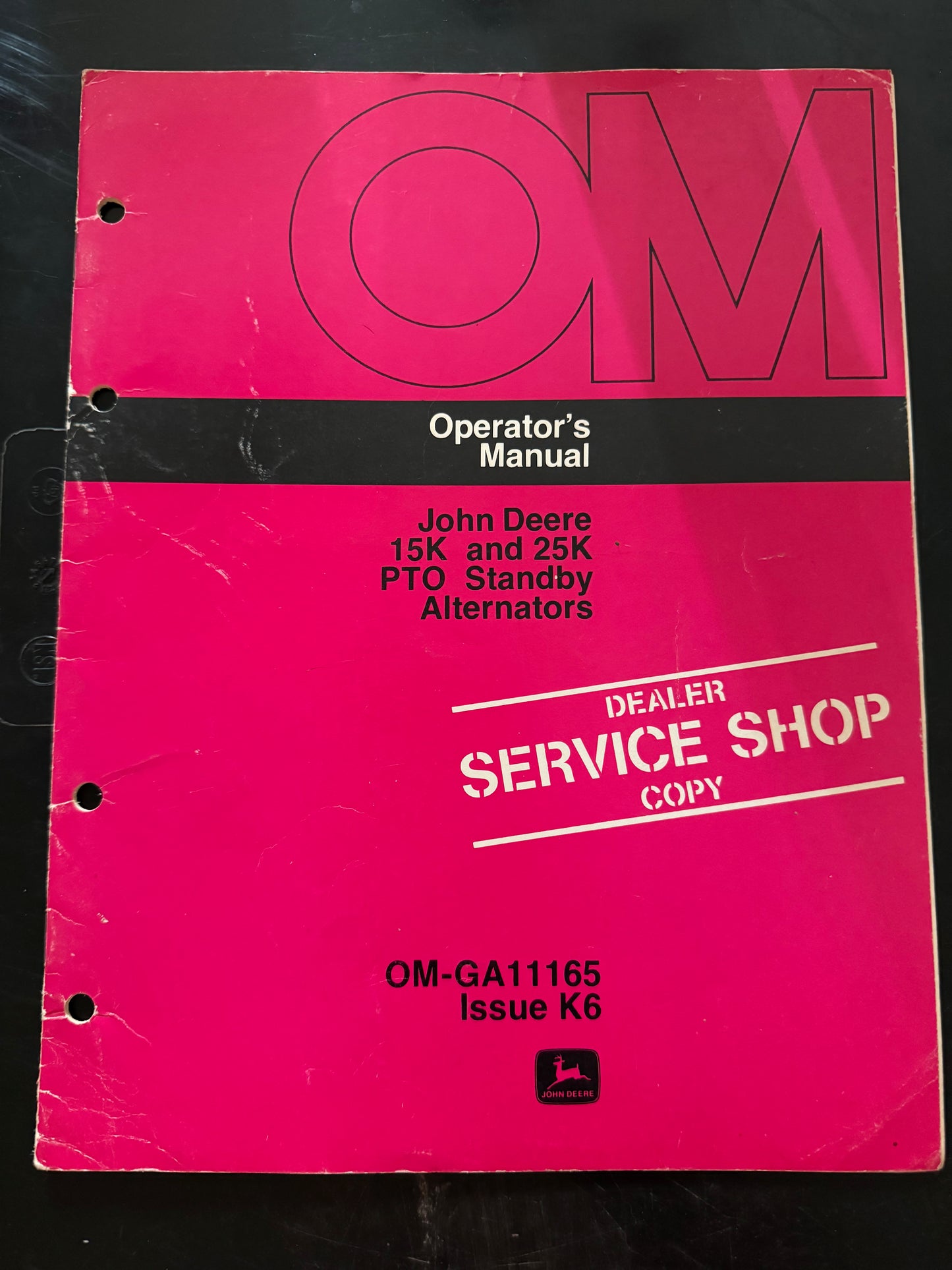 John Deere _ 15K and 25K PTO Standby Alternators _ Operator’s Manual Dealer Copy OM-GA11165 Issue K6