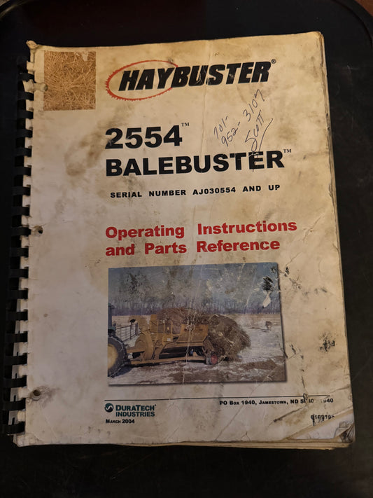 Haybuster _ 2554 Balebuster _ Operating Instructions & Parts Reference