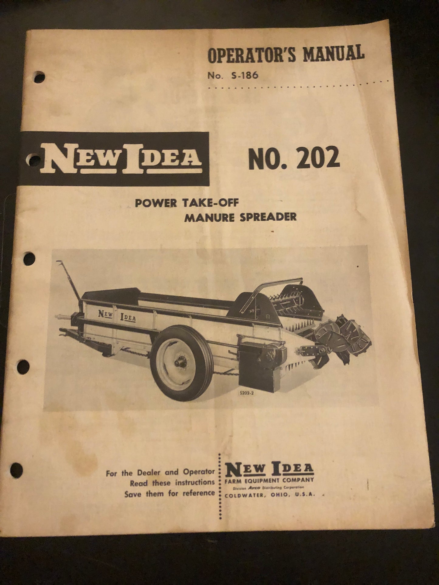 New Idea _ no 202 power take-off Manure Spreader _ Operator’s Manual