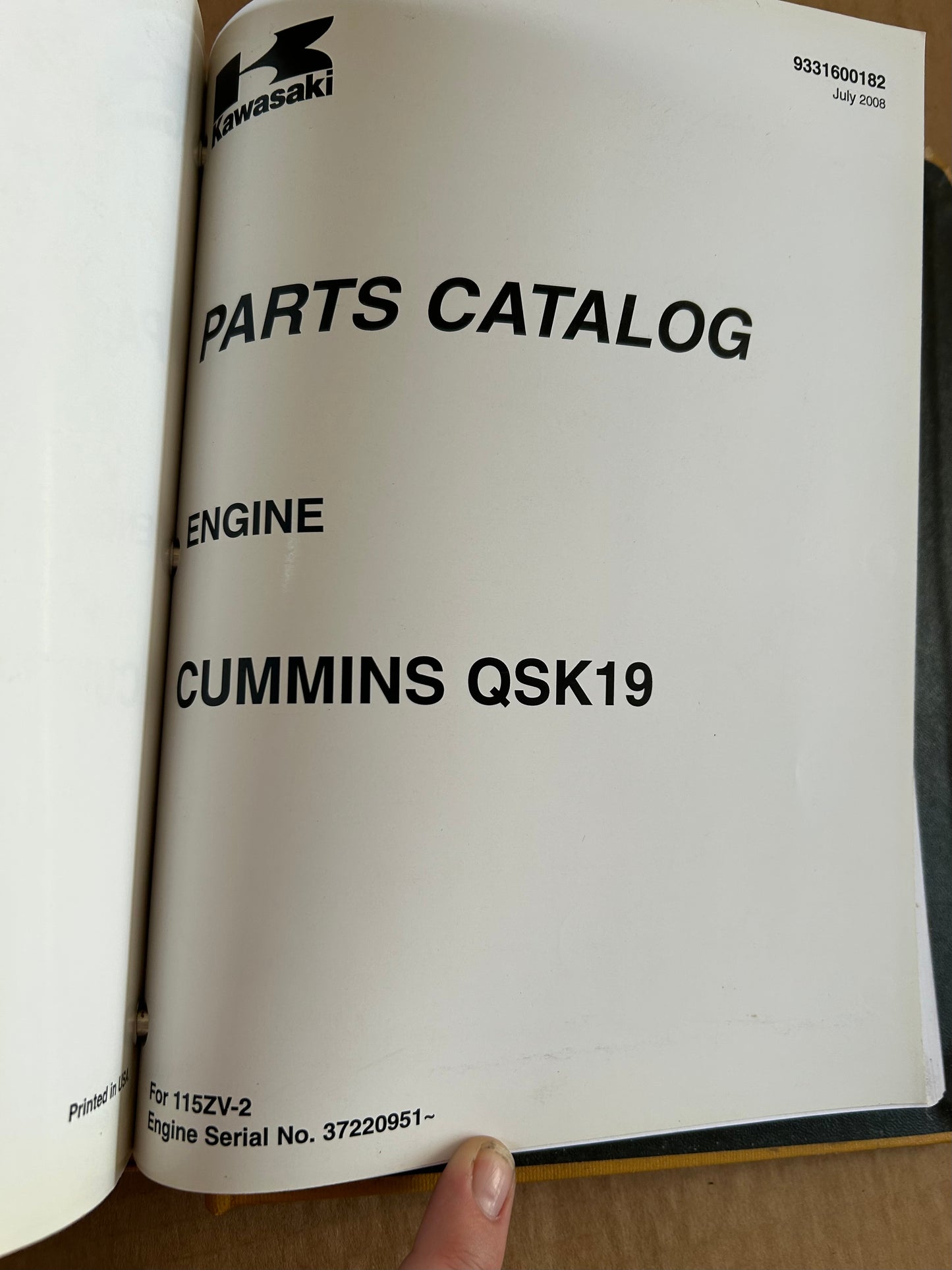 Kawasaki _ 115ZV Wheel Loader _ Binder A