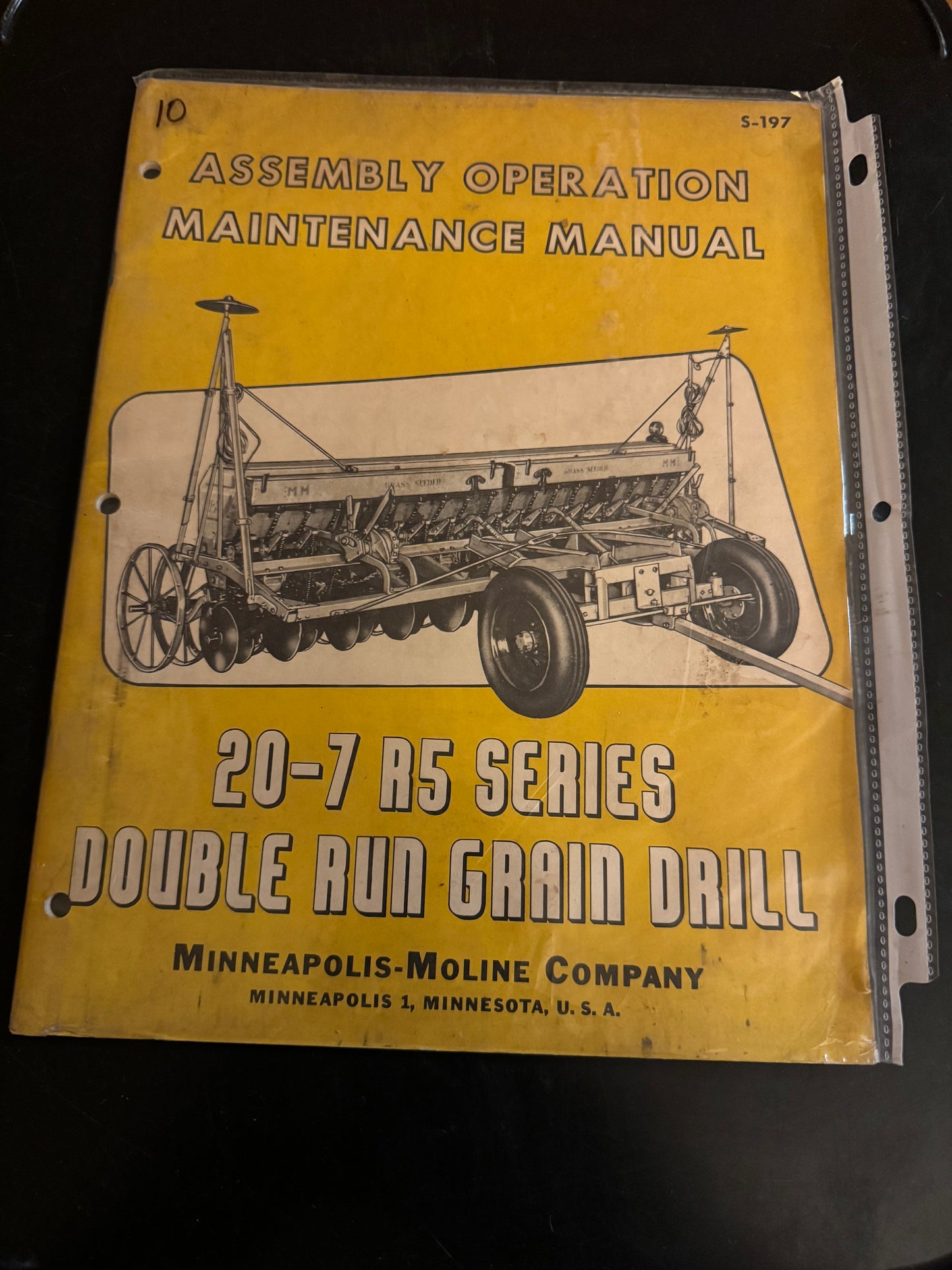 Minneapolis Moline _ 20-7 R5 Series Double Run Grain Drill _ Assembly, Operation, Maintenance Manual