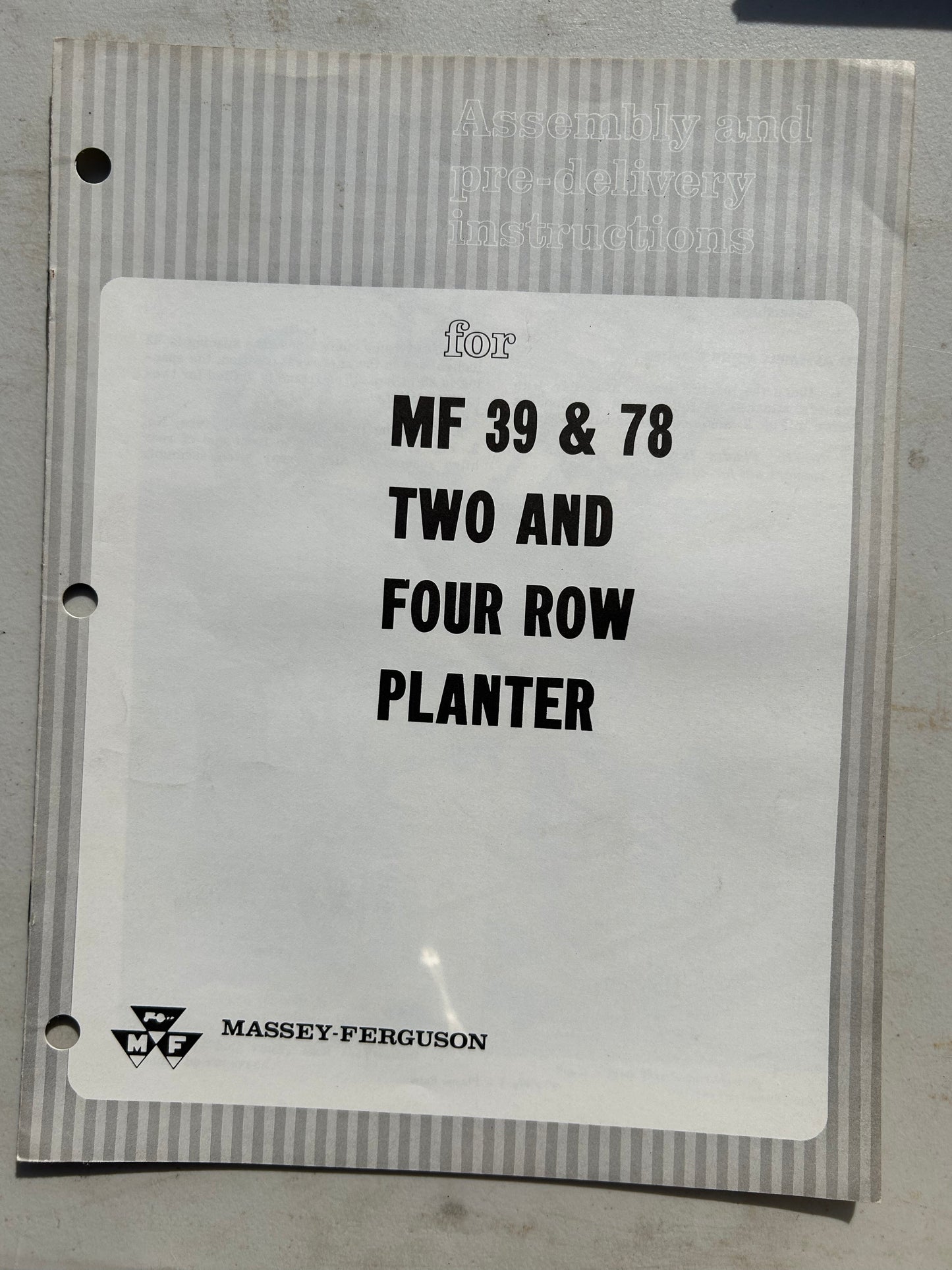 Massey Ferguson MF 39 & 78 Two and Four-Row Planter