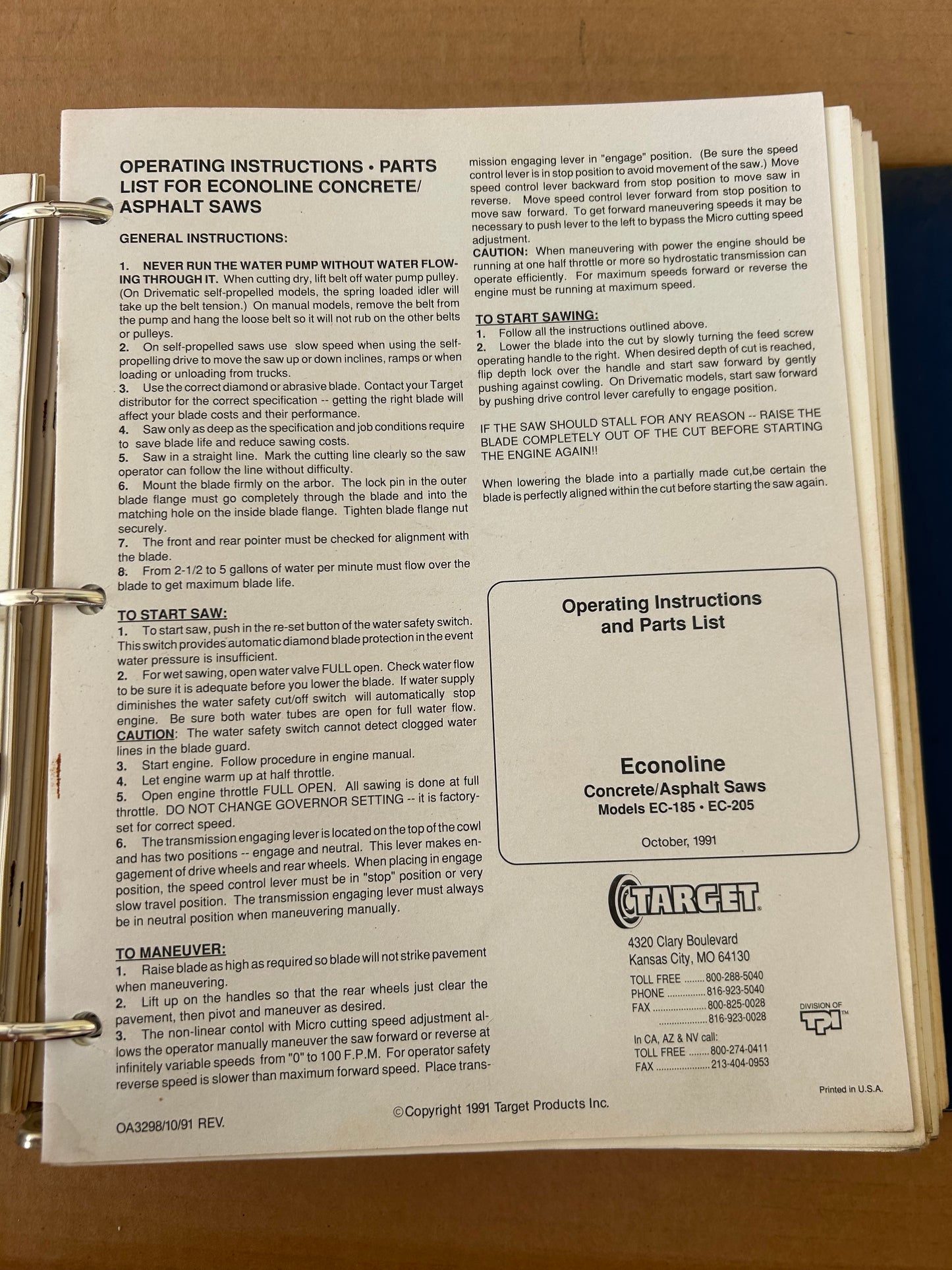XANDER Target _ Saws & Etc Manuals vol 1