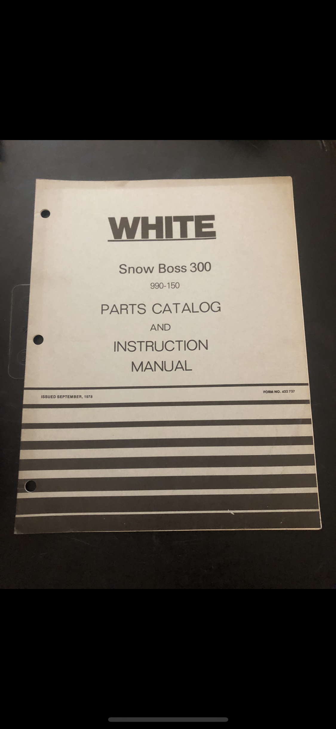 White _ Snow Boss 300 _ Parts Catalog & Instruction Manual