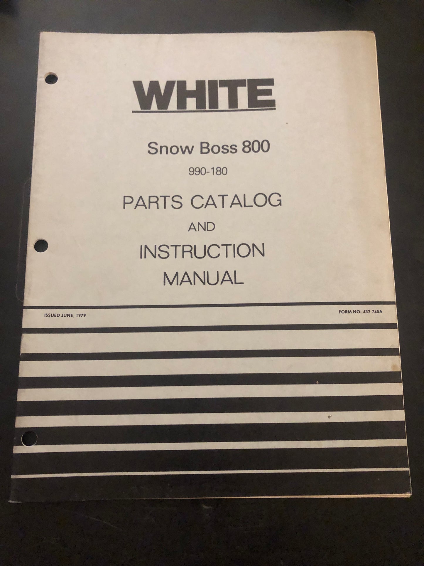 White _ Snow Boss 800 _ Parts Catalog & Instruction Manual