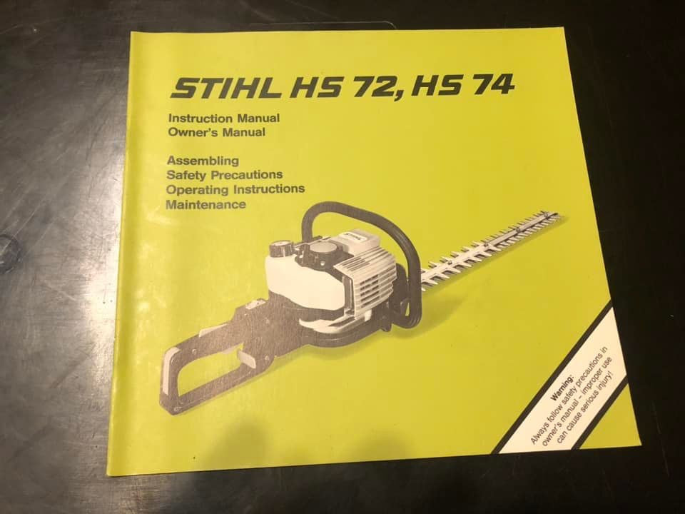 Stihl _ HS 72, HS 74 Instructions & Owner’s Manual