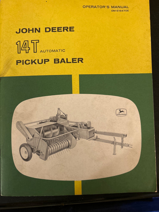 John Deere _ 14T automatic Pickup Baler _ Owners Manual OM-E16480E