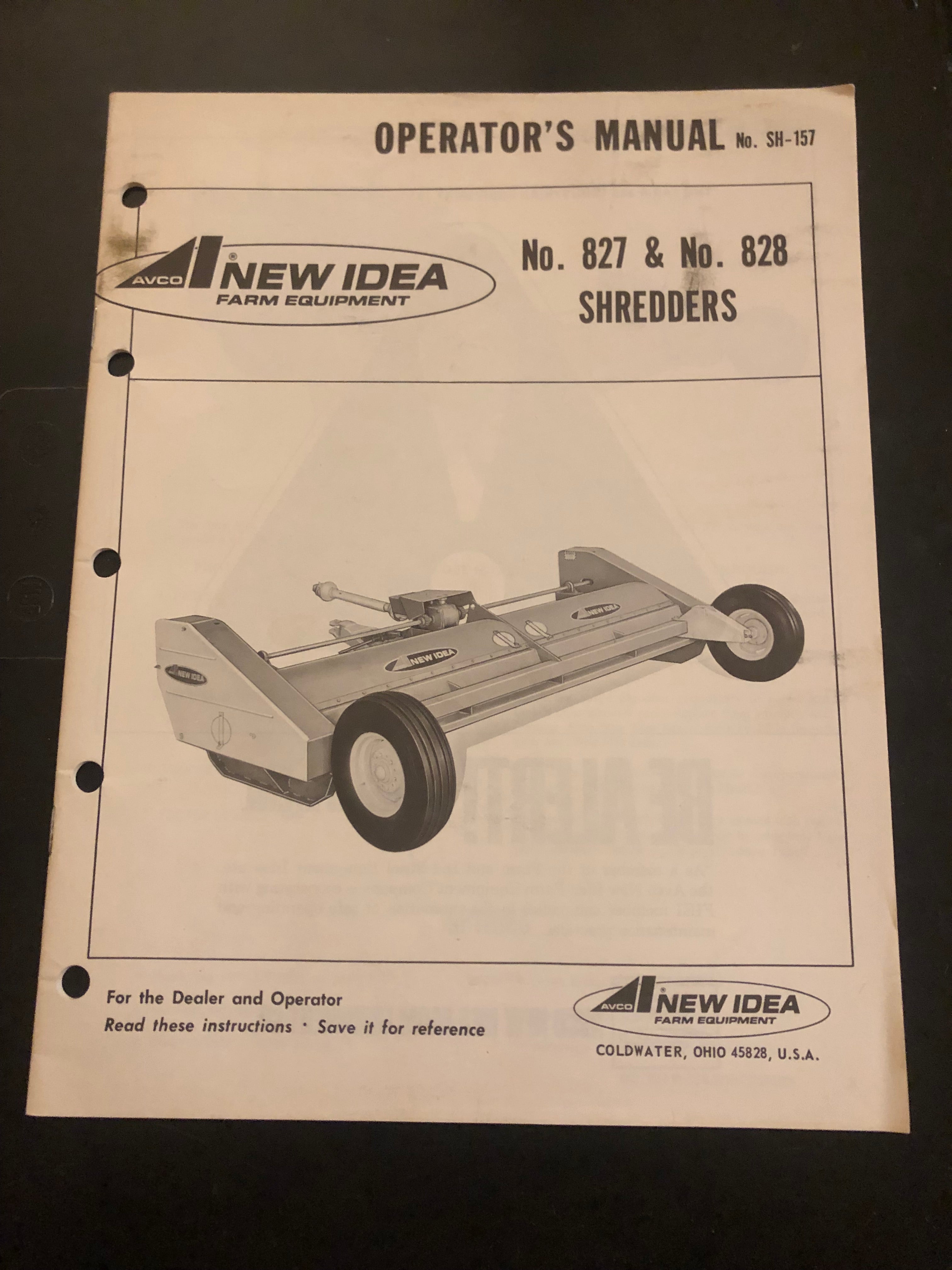 New Idea _ no 827 & 828 Shredders _ Operator’s Manual Carmichael